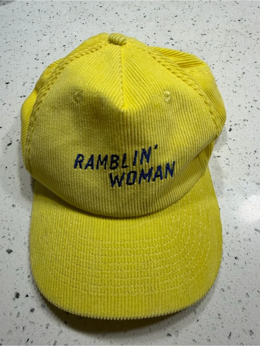Yellow Corduroy “ramblin woman” Cap